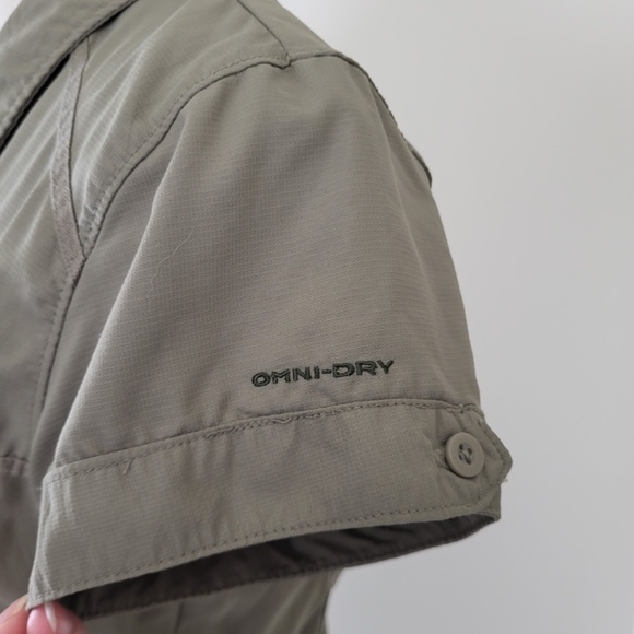 Columbia packable dress asymmetrical pockets mini titanium sportwear button down - Picture 10 of 16